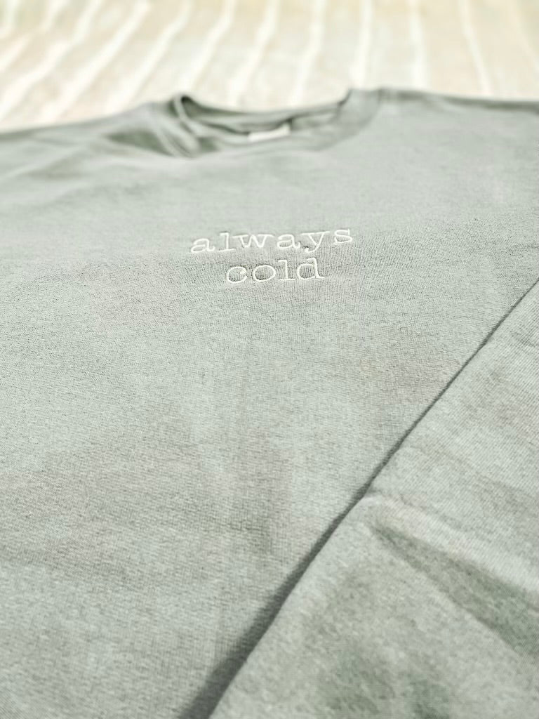 Always Cold Embroidered Sweatshirt