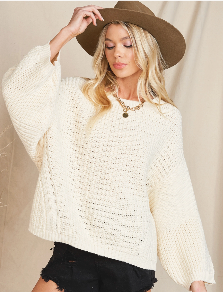 Loose Fit Drop Shoulder Sweater