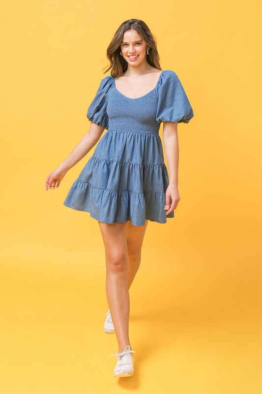 Chambray Mini Dress